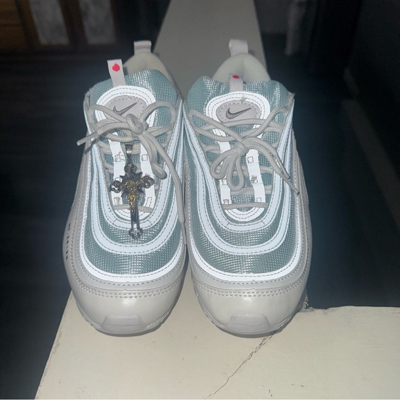Size 6.5 M 8W- Nike Air Max 97 x MSCHF INRI Jesus White 2019 - Picture 4 of 12